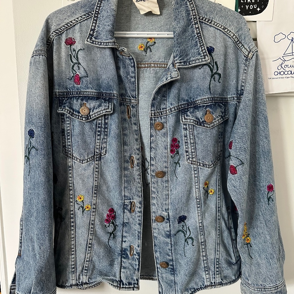 Desigual Emroidered Jean Jacket - Small
